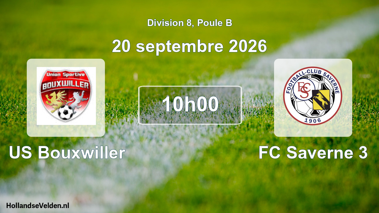Match programmé: US Bouxwiller - FC Saverne 3 (20 septembre 2026)