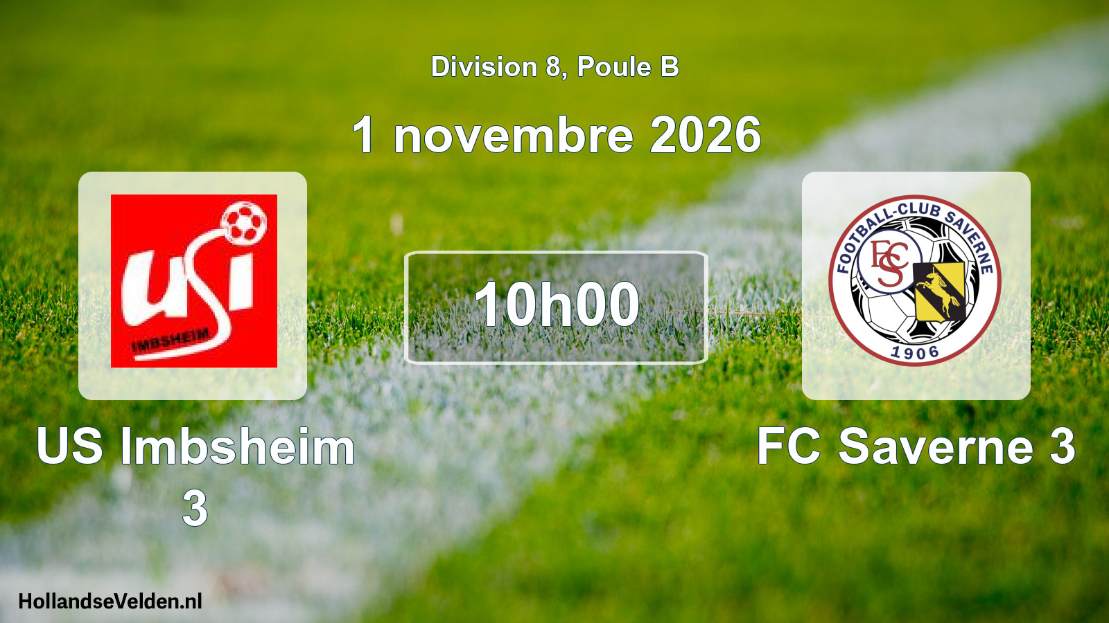 Scheduled Match: US Imbsheim 3 - FC Saverne 3 (1 November 2026)