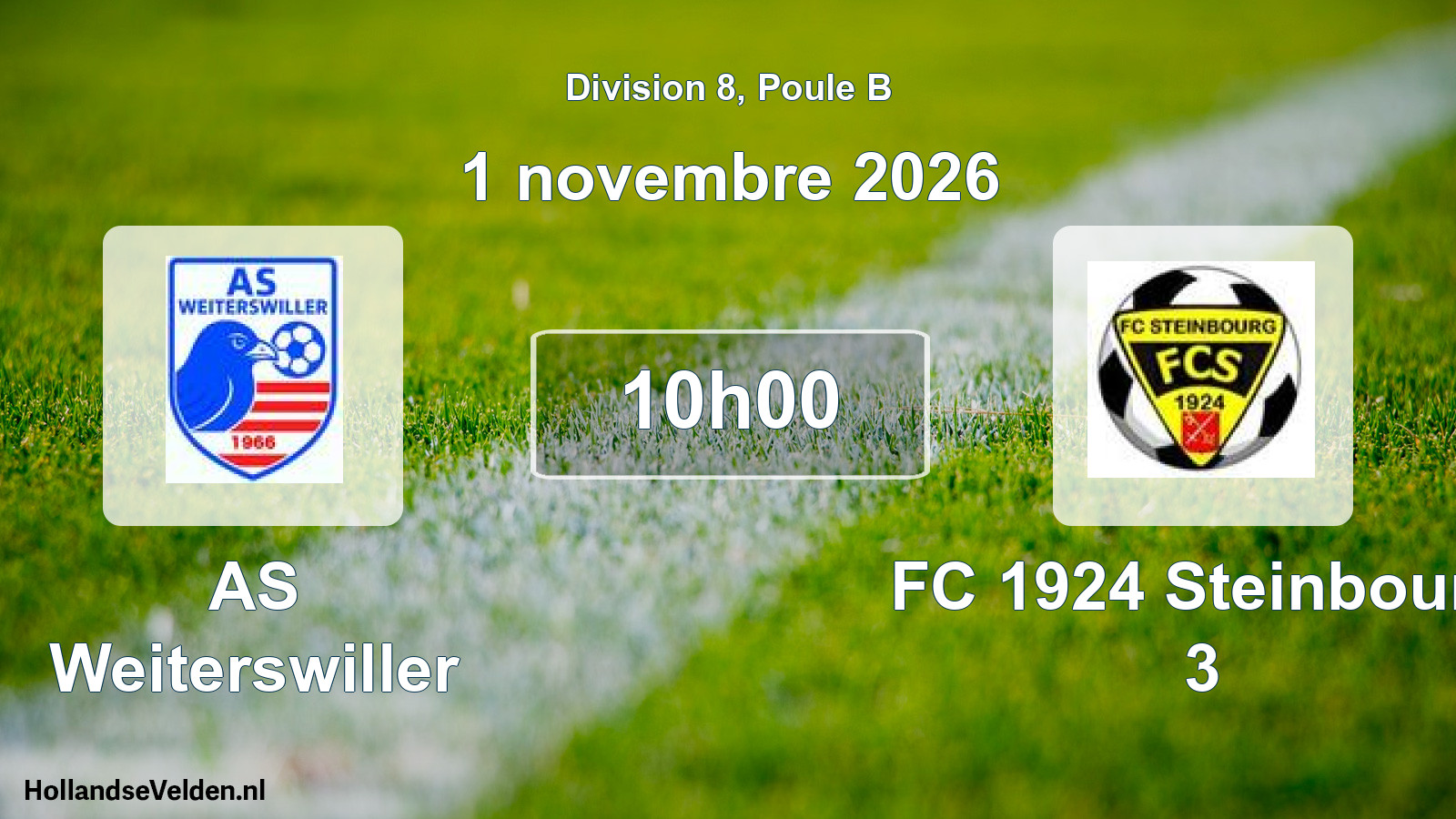 Scheduled Match: AS Weiterswiller - FC 1924 Steinbourg 3 (1 November 2026)