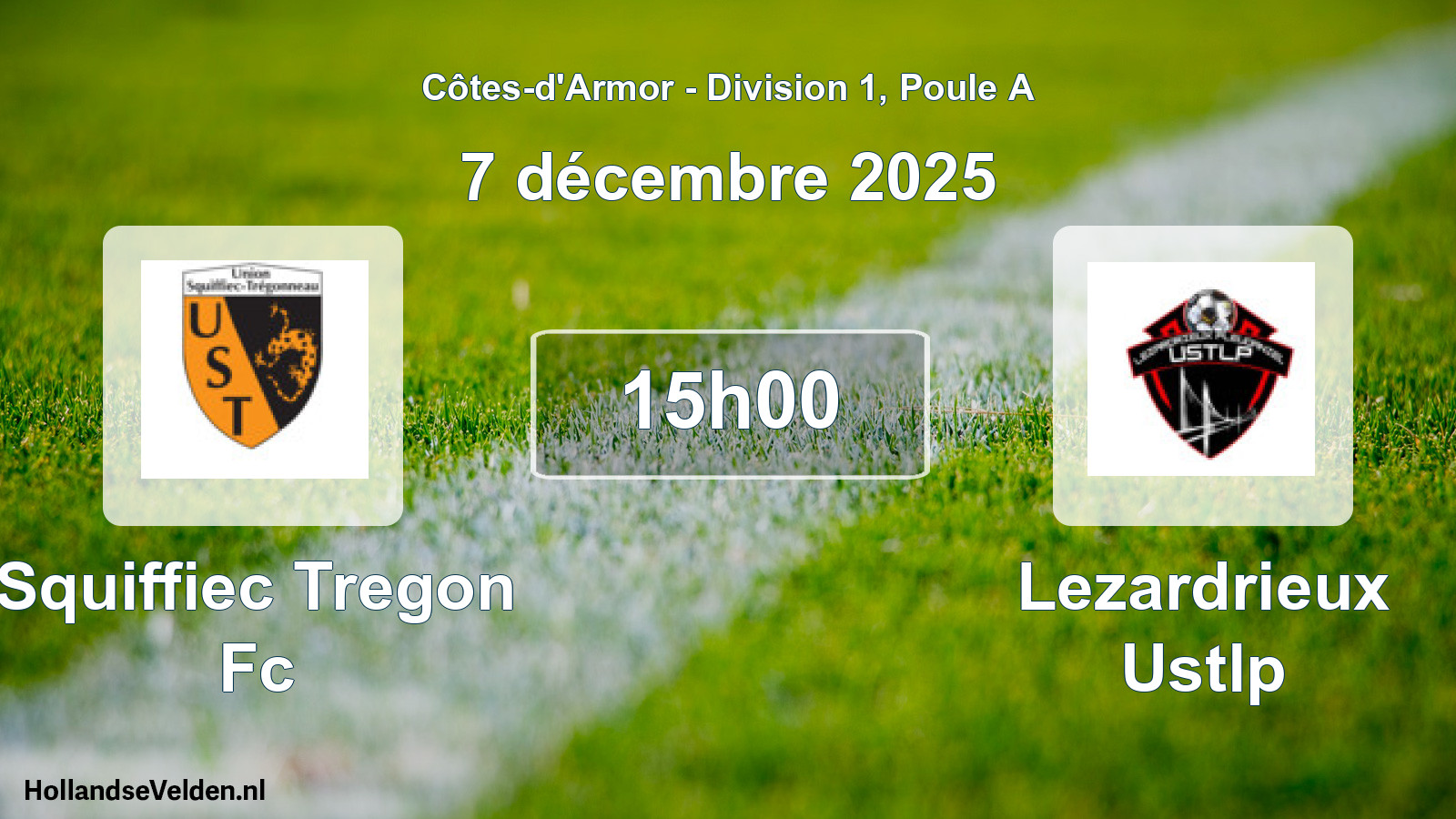 Geplande wedstrijd: Squiffiec Tregon Fc - Lezardrieux Ustlp (7 décembre 2025)