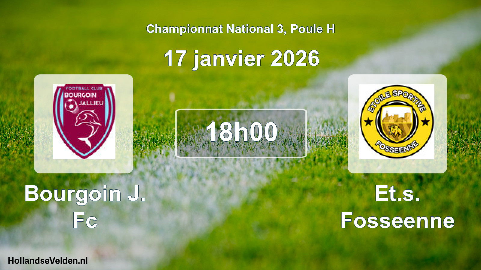 Geplande wedstrijd: Bourgoin J. Fc - Et.s. Fosseenne (17 janvier 2026)