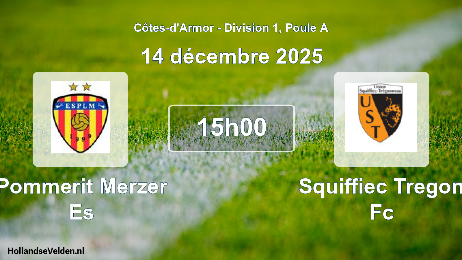 Scheduled Match: Pommerit Merzer Es - Squiffiec Tregon Fc (14 December 2025)