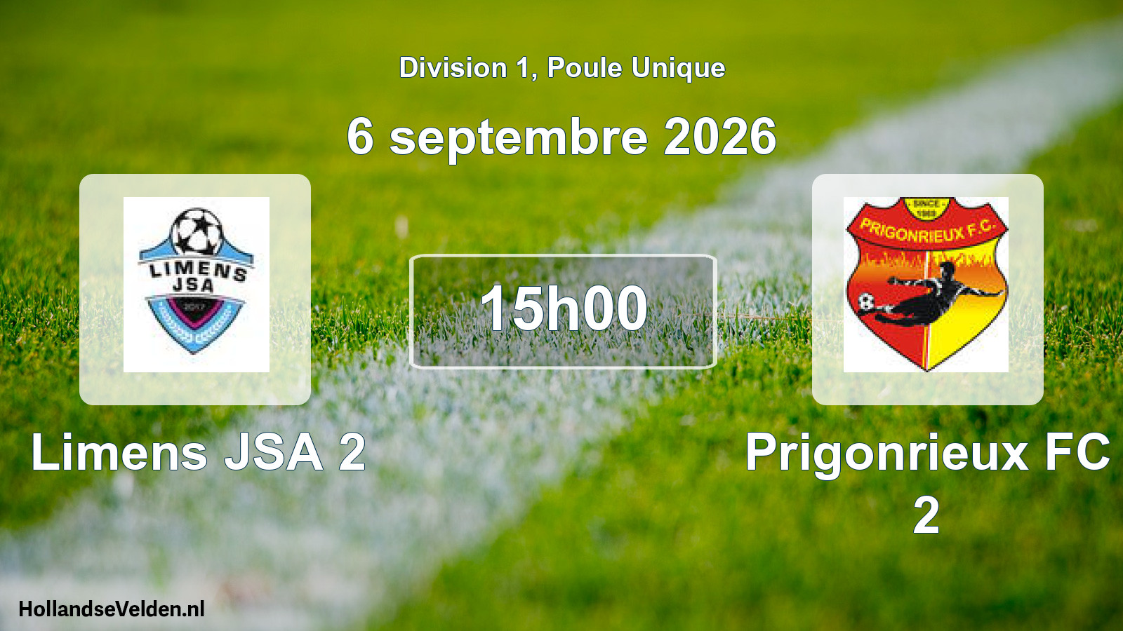 Scheduled Match: Limens JSA 2 - Prigonrieux FC 2 (6 September 2026)