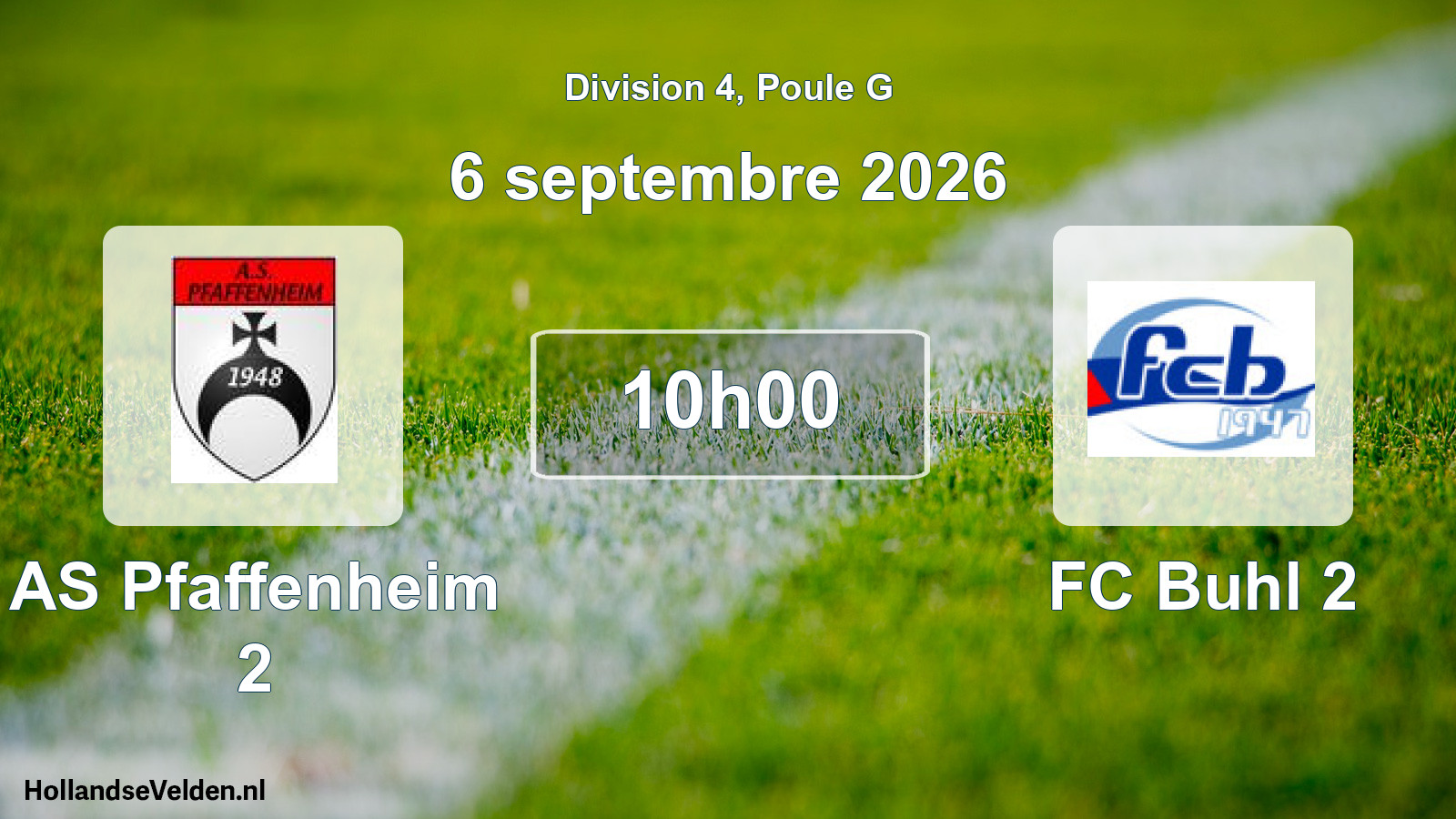 Scheduled Match: AS Pfaffenheim 2 - FC Buhl 2 (6 September 2026)