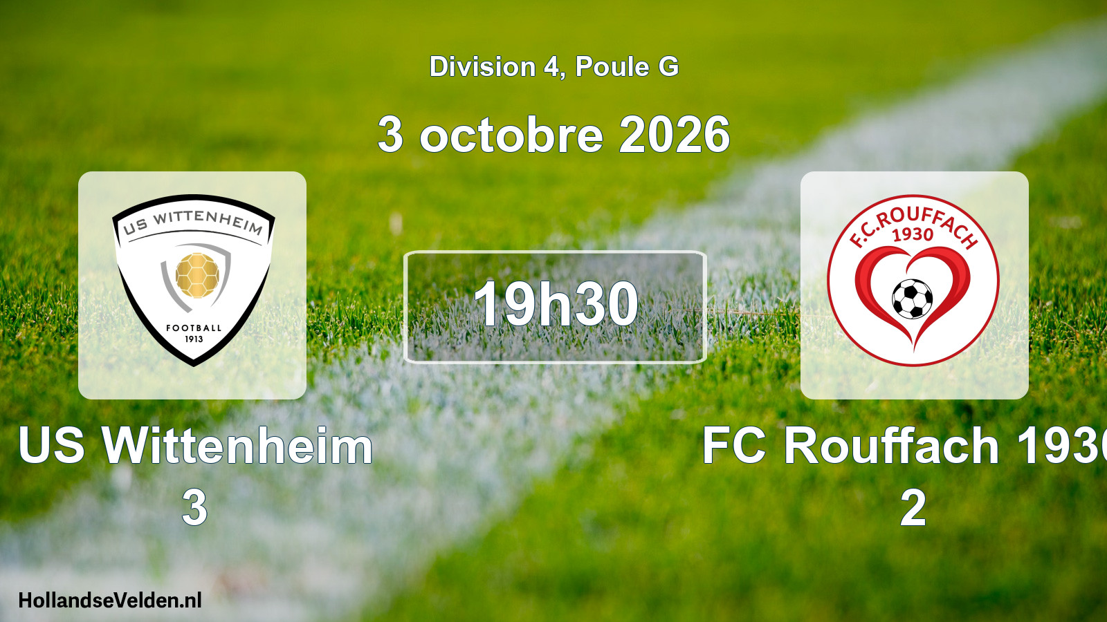 Scheduled Match: US Wittenheim 3 - FC Rouffach 1930 2 (3 October 2026)
