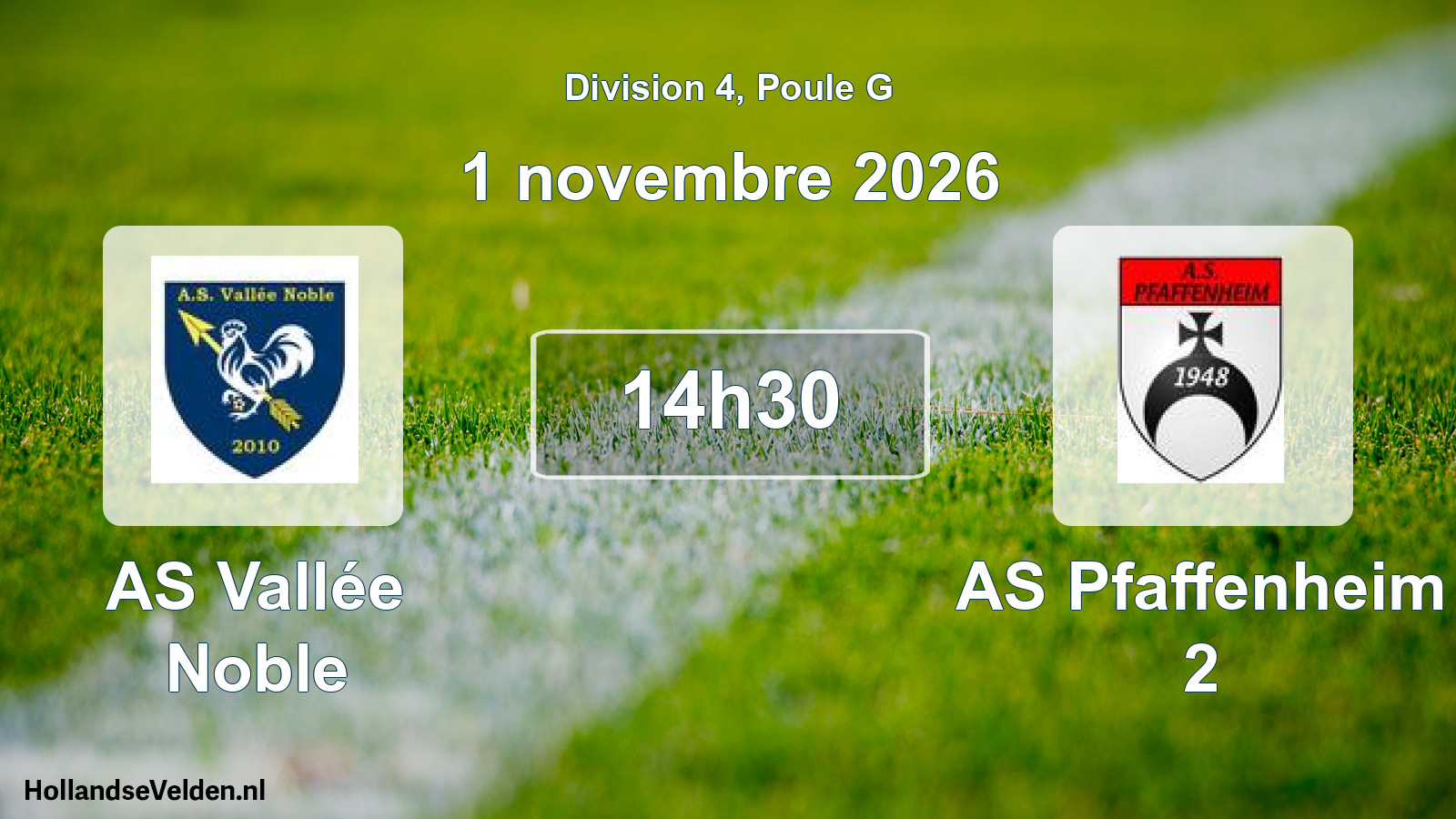 Geplande wedstrijd: AS Vallée Noble - AS Pfaffenheim 2 (1 november 2026)