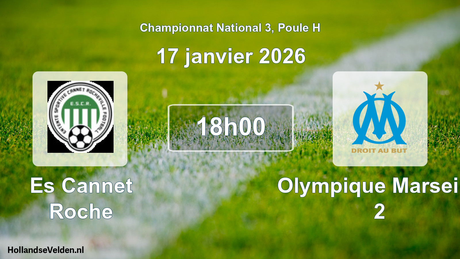 Geplande wedstrijd: Es Cannet Roche - Olympique Marseille 2 (17 januari 2026)