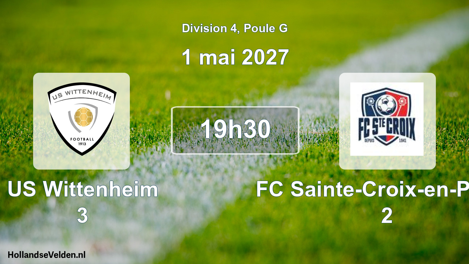 Scheduled Match: US Wittenheim 3 - FC Sainte-Croix-en-Plaine 2 (1 May 2027)