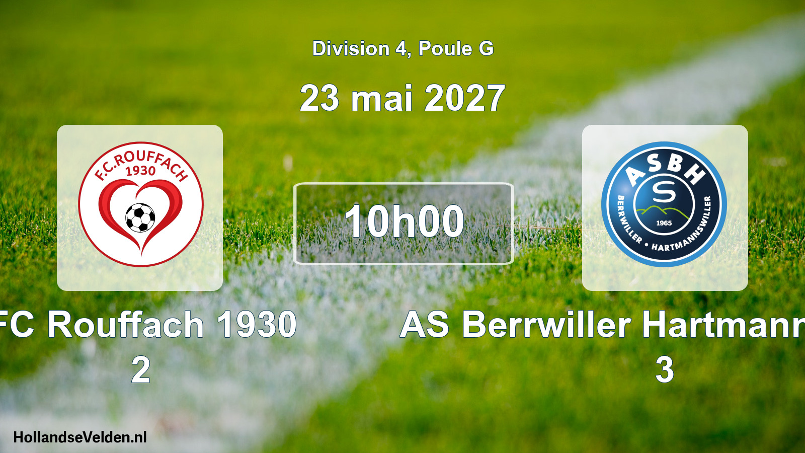 Scheduled Match: FC Rouffach 1930 2 - AS Berrwiller Hartmannswiller 3 (23 May 2027)
