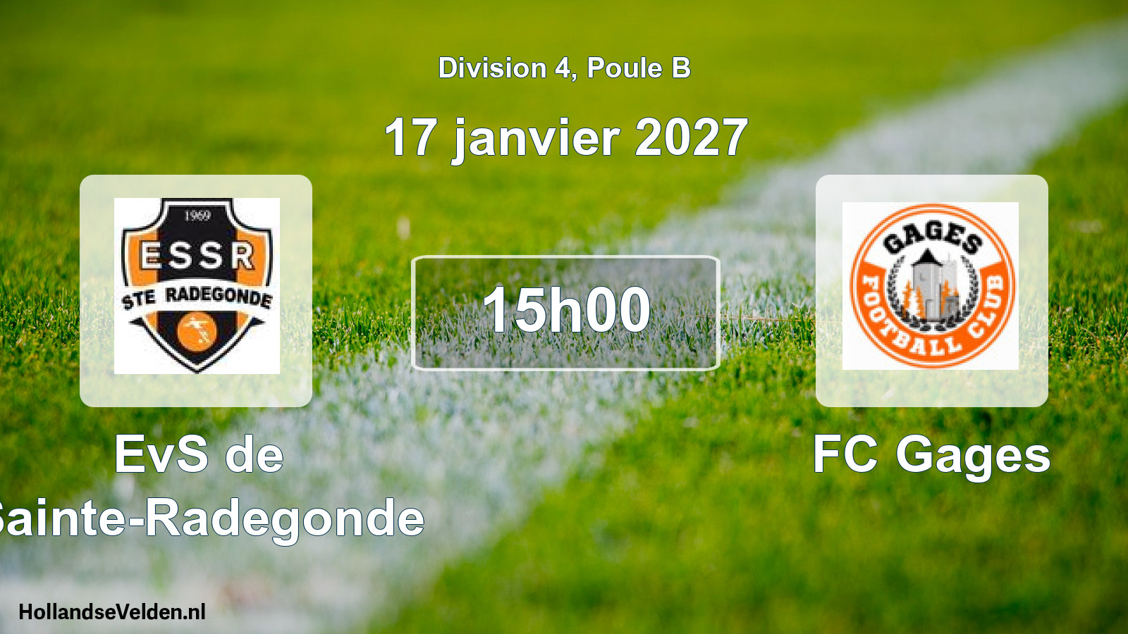 Match programmé: EvS de Sainte-Radegonde - FC Gages (17 janvier 2027)