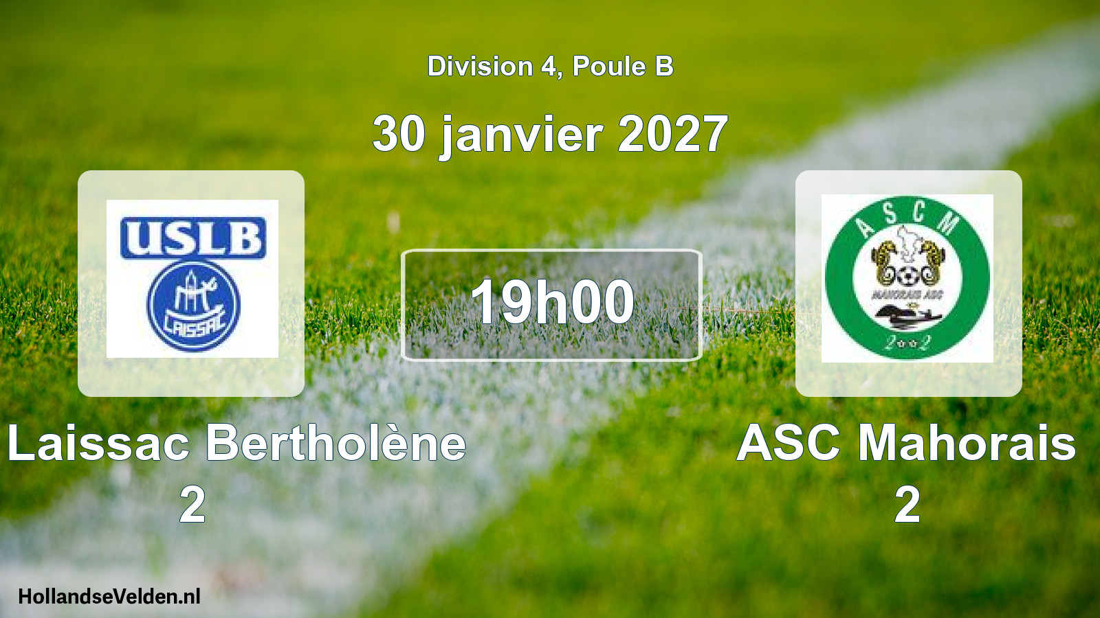 Match programmé: US Laissac Bertholène 2 - ASC Mahorais 2 (30 janvier 2027)
