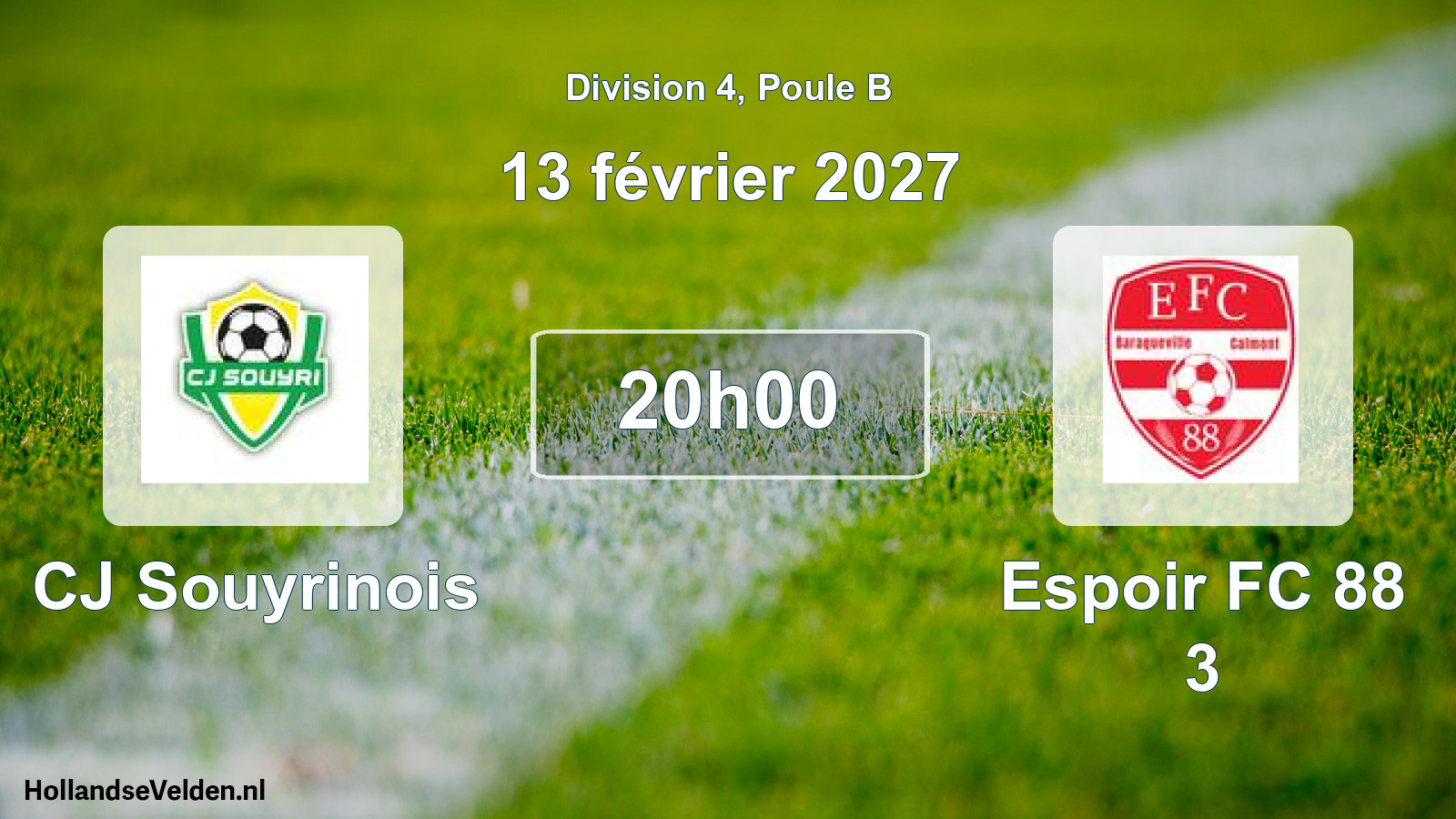 Match programmé: CJ Souyrinois - Espoir FC 88 3 (13 février 2027)