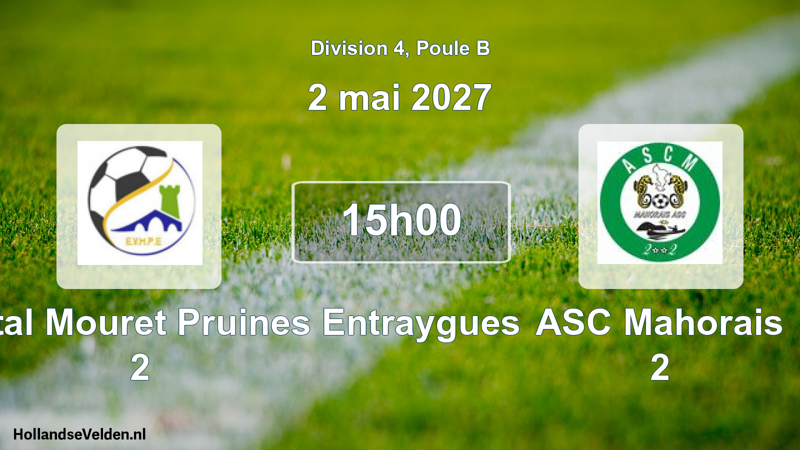 Scheduled Match: Ent. Villecomtal Mouret Pruines Entraygues 2 - ASC Mahorais 2 (2 May 2027)