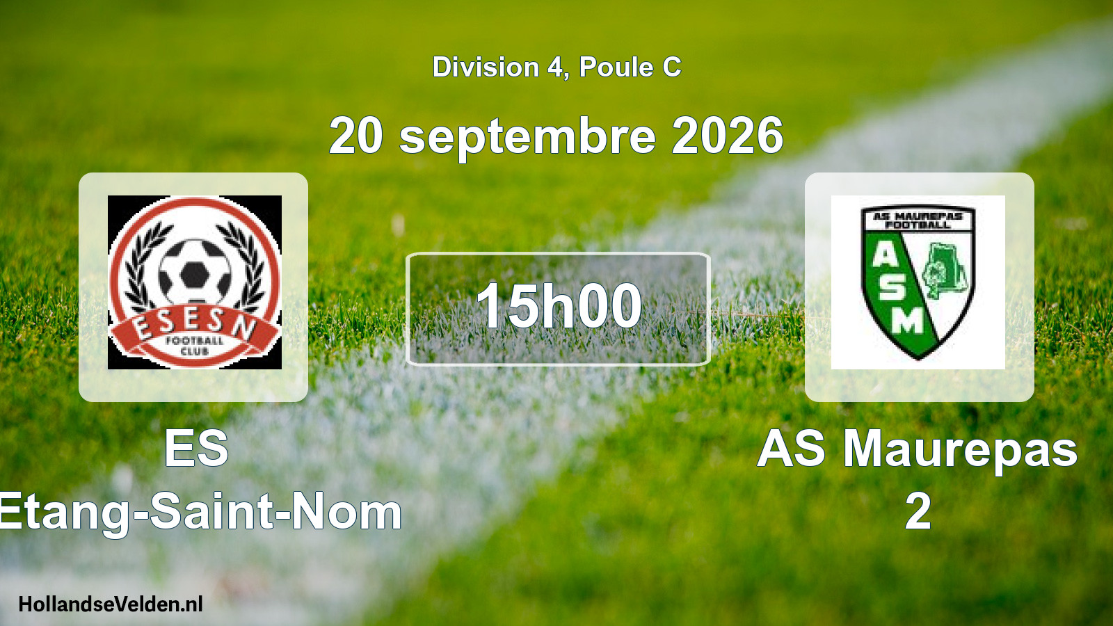 Match programmé: ES Etang-Saint-Nom - AS Maurepas 2 (20 septembre 2026)
