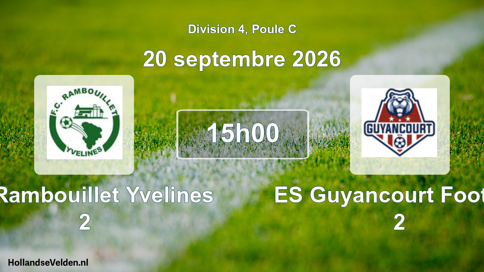 Match programmé: FC Rambouillet Yvelines 2 - ES Guyancourt Football 2 (20 septembre 2026)