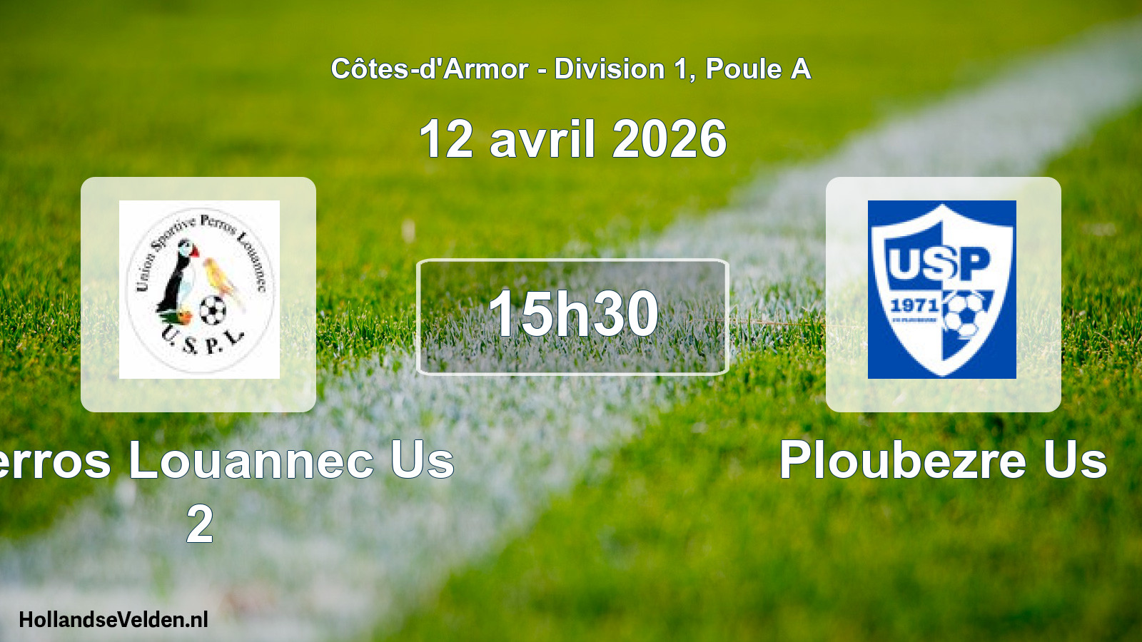Geplande wedstrijd: Perros Louannec Us 2 - Ploubezre Us (12 april 2026)