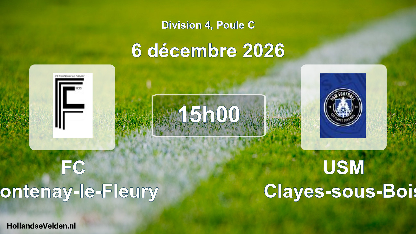 Scheduled Match: FC Fontenay-le-Fleury - USM Clayes-sous-Bois (6 December 2026)