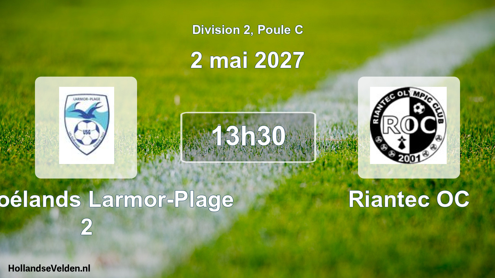 Match programmé: US Goélands Larmor-Plage 2 - Riantec OC (2 mai 2027)