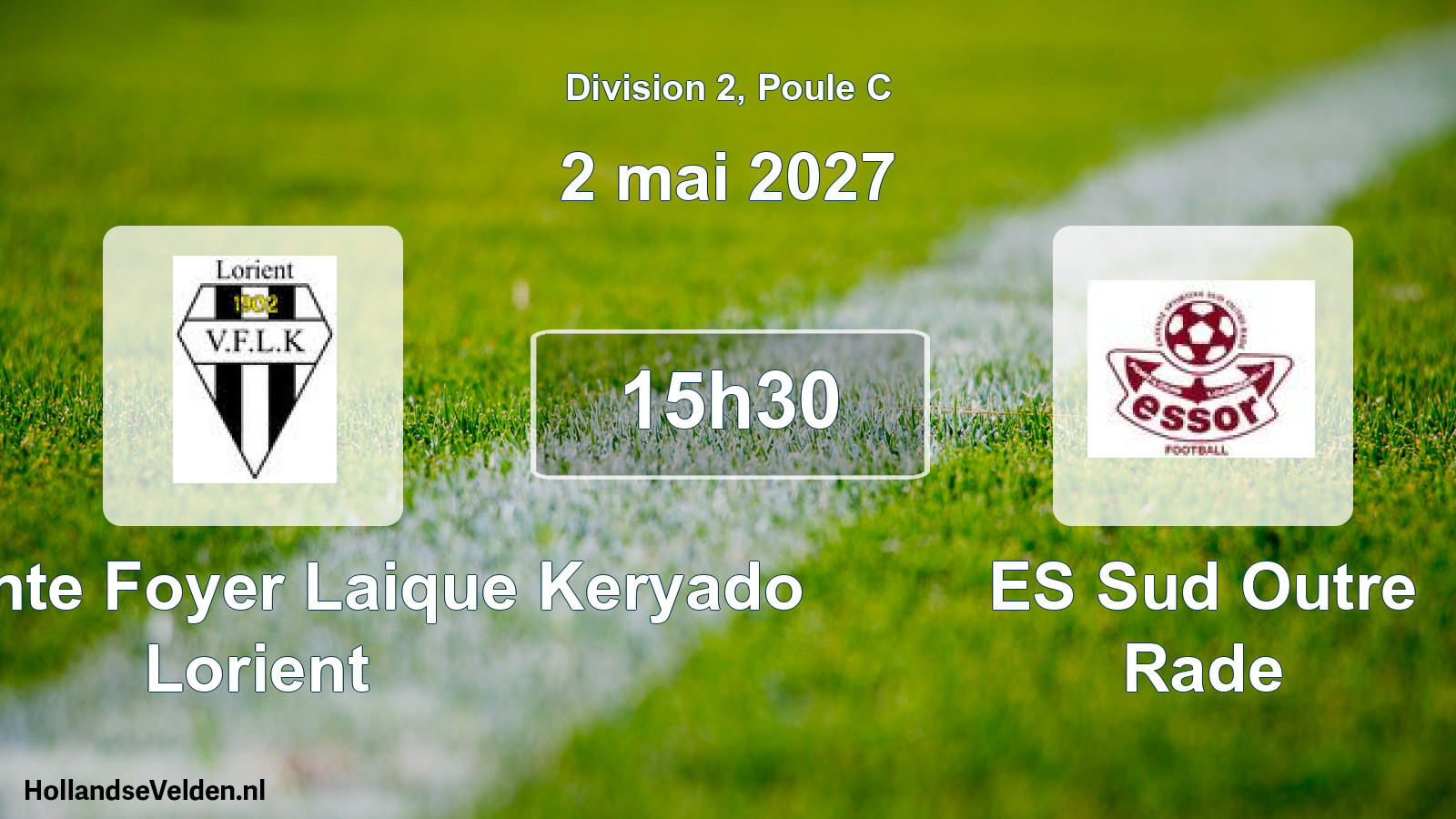 Match programmé: La Vigilante Foyer Laique Keryado Lorient - ES Sud Outre Rade (2 mai 2027)