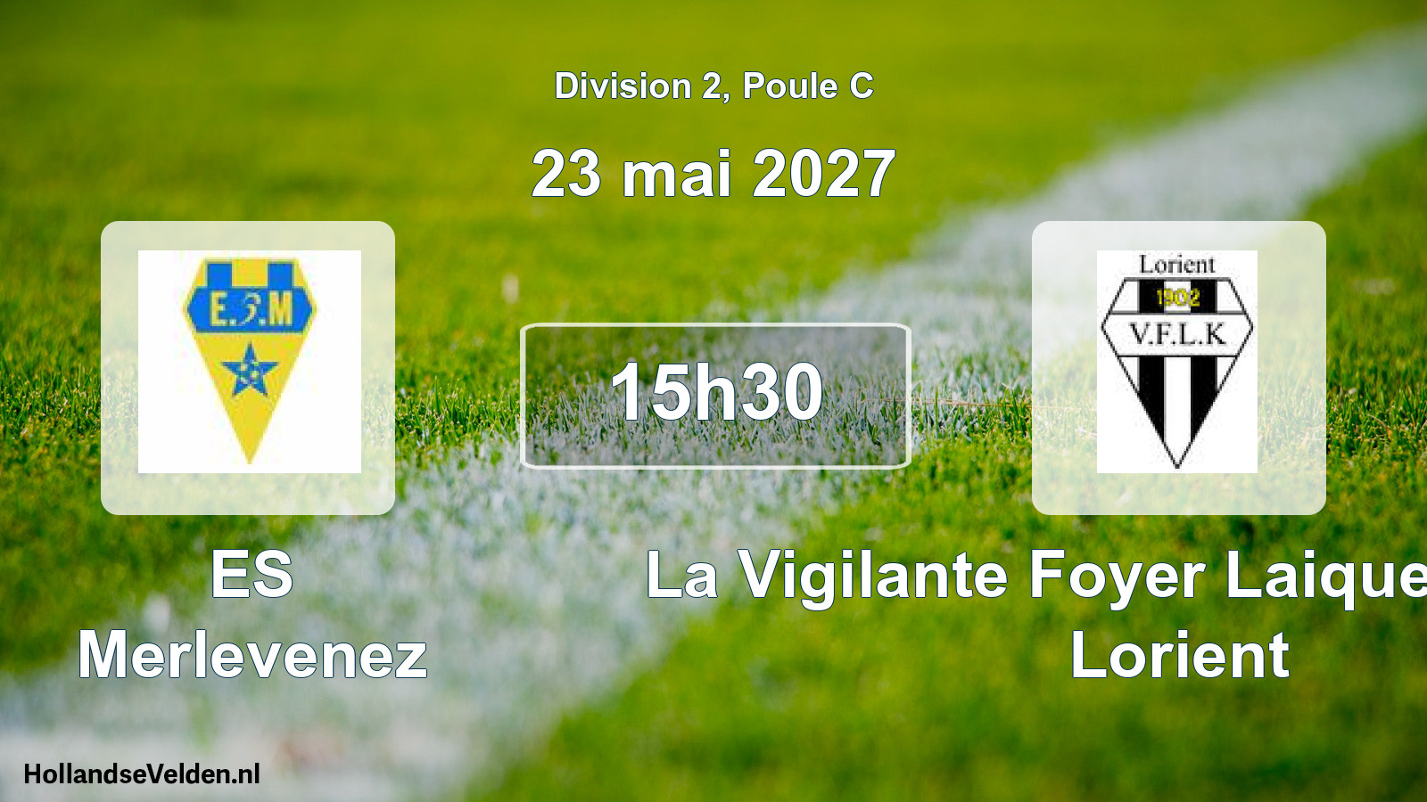 Match programmé: ES Merlevenez - La Vigilante Foyer Laique Keryado Lorient (23 mai 2027)
