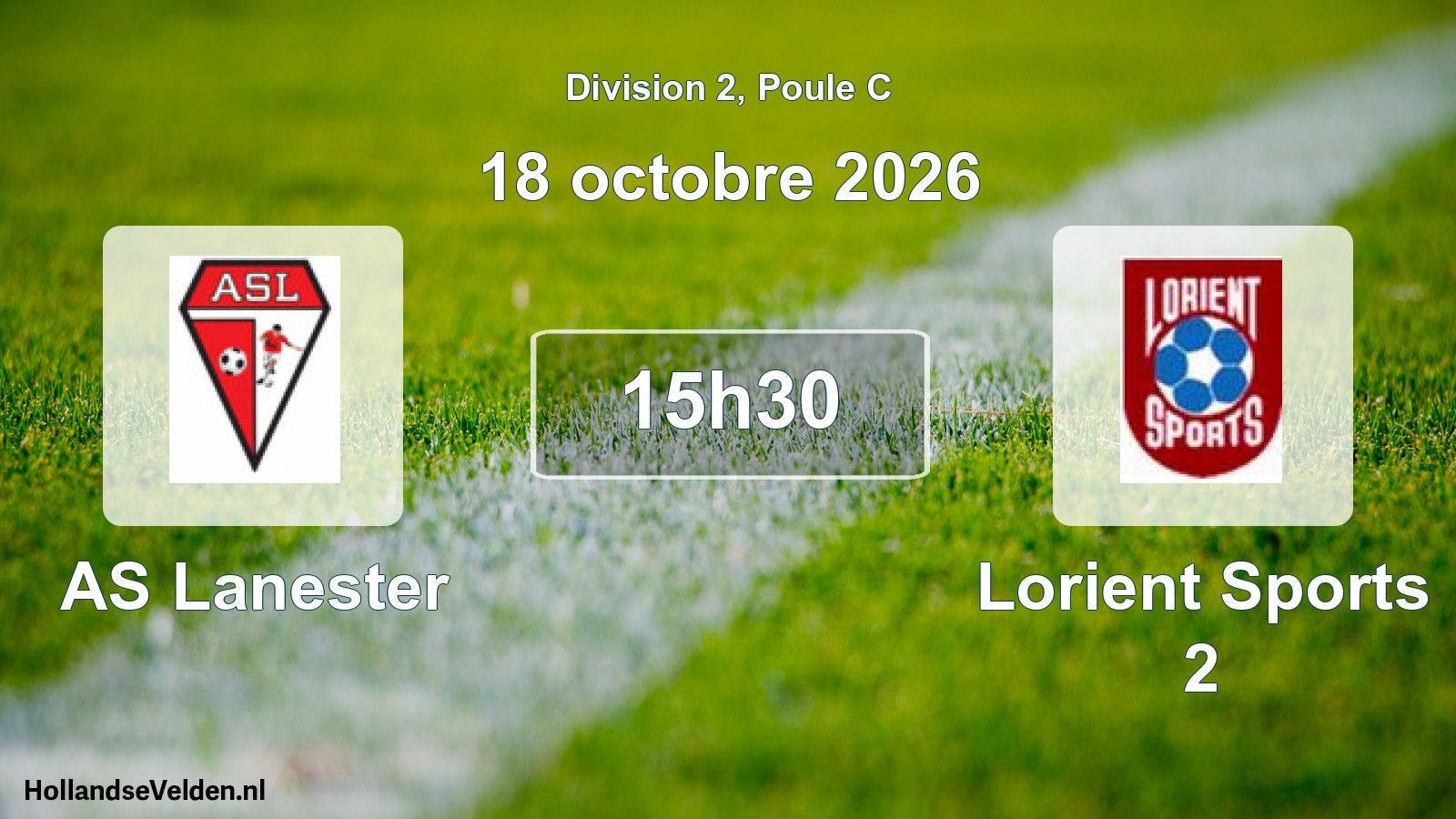 Scheduled Match: AS Lanester - Lorient Sports 2 (18 October 2026)