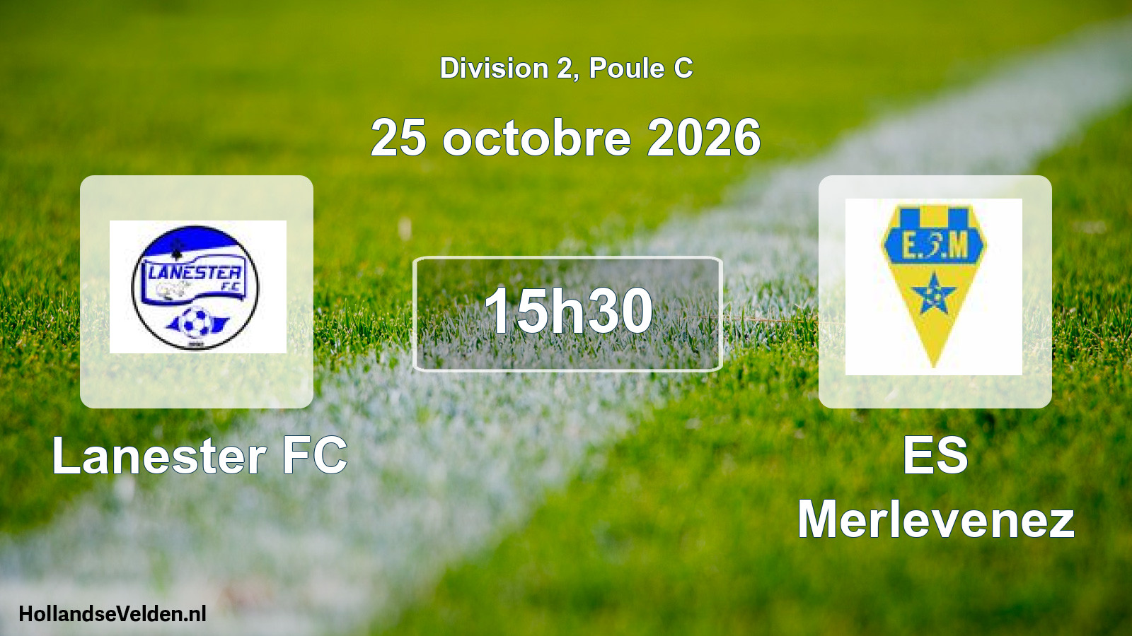 Match programmé: Lanester FC - ES Merlevenez (25 octobre 2026)