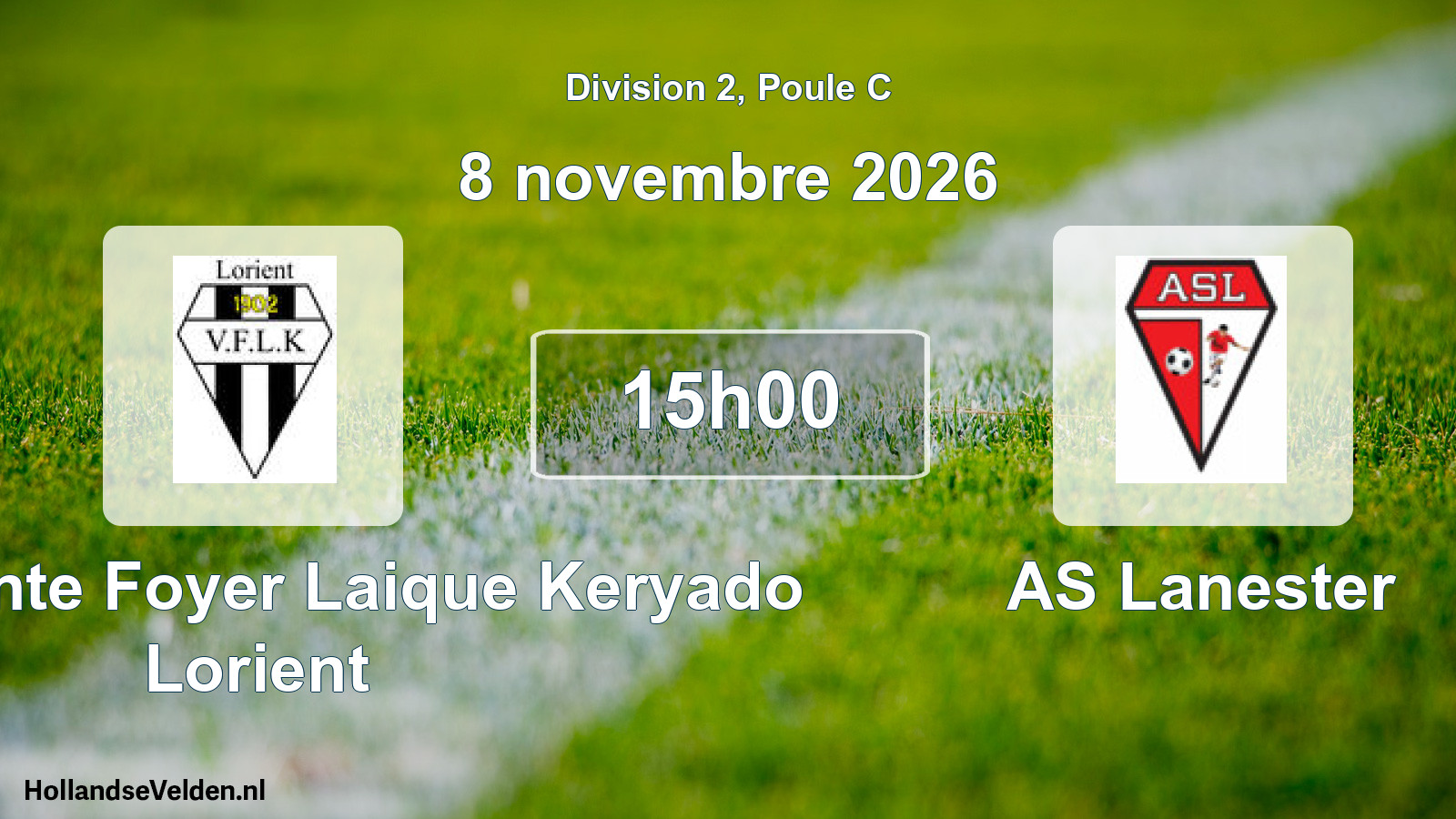 Match programmé: La Vigilante Foyer Laique Keryado Lorient - AS Lanester (8 novembre 2026)