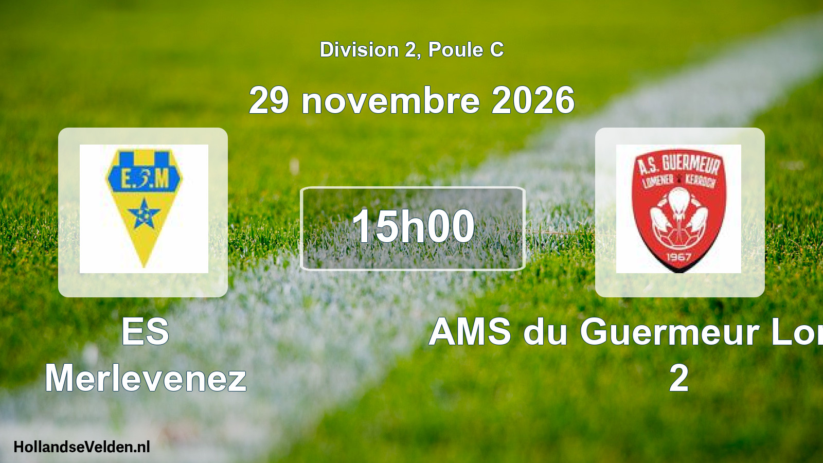 Match programmé: ES Merlevenez - AMS du Guermeur Lomener 2 (29 novembre 2026)