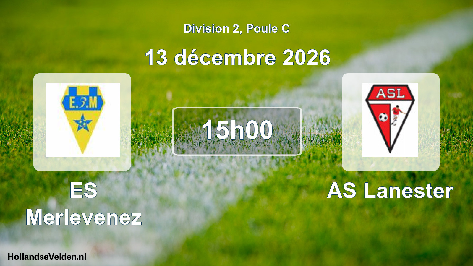 Match programmé: ES Merlevenez - AS Lanester (13 décembre 2026)