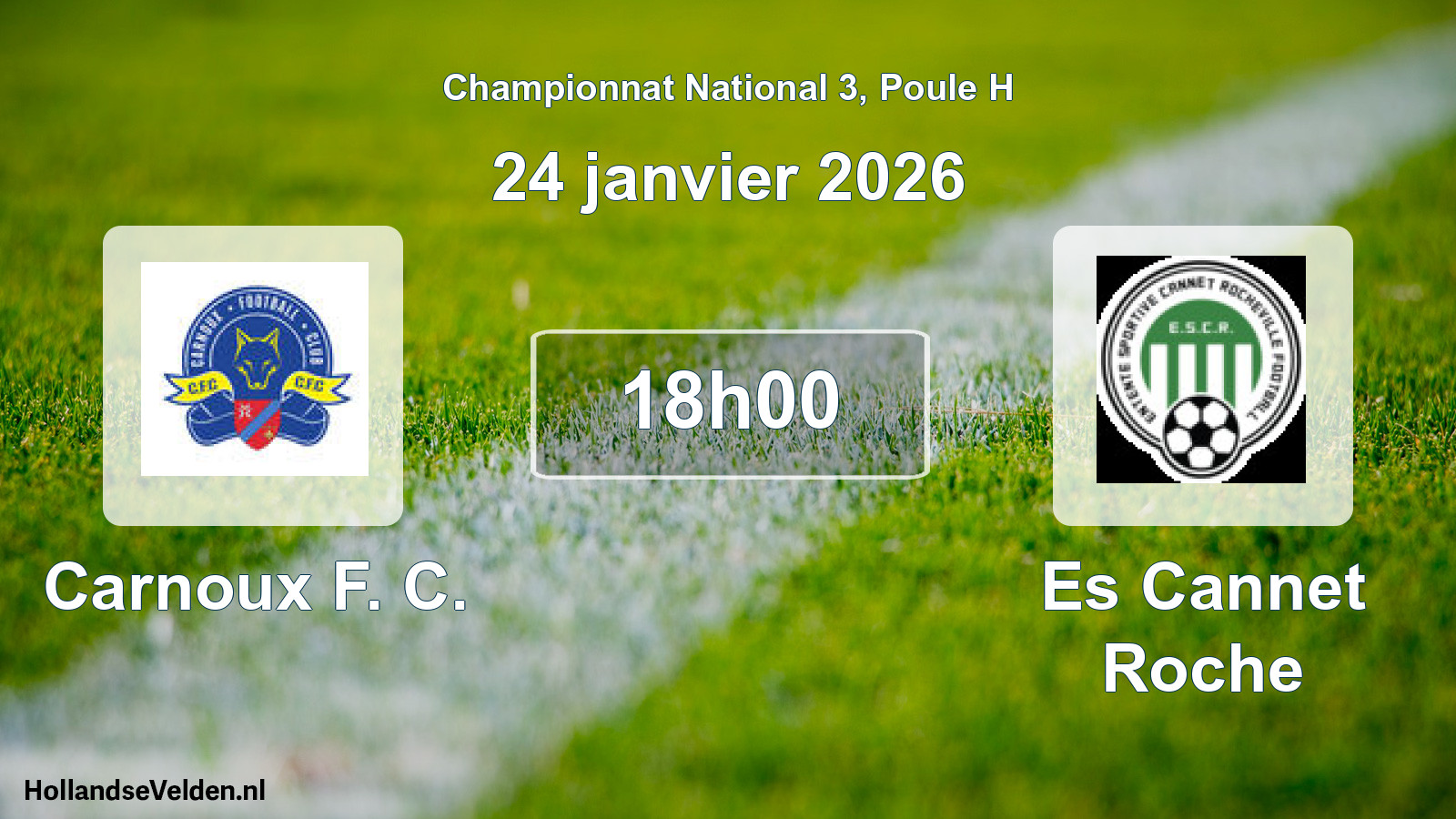 Scheduled Match: Carnoux F. C. - Es Cannet Roche (24 January 2026)