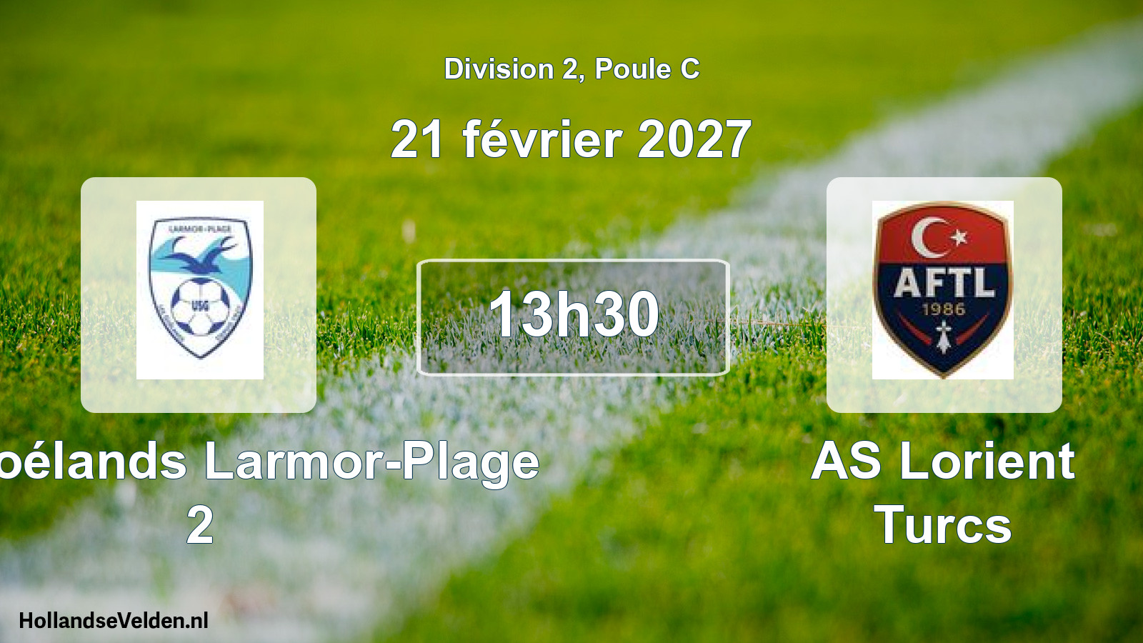 Match programmé: US Goélands Larmor-Plage 2 - AS Lorient Turcs (21 février 2027)