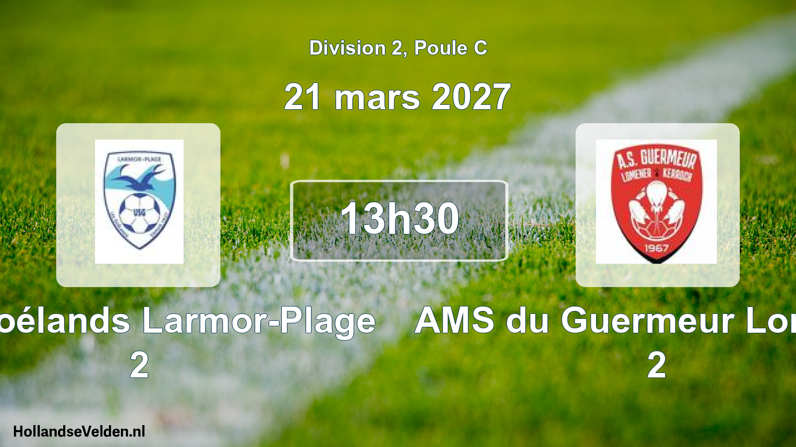 Match programmé: US Goélands Larmor-Plage 2 - AMS du Guermeur Lomener 2 (21 mars 2027)