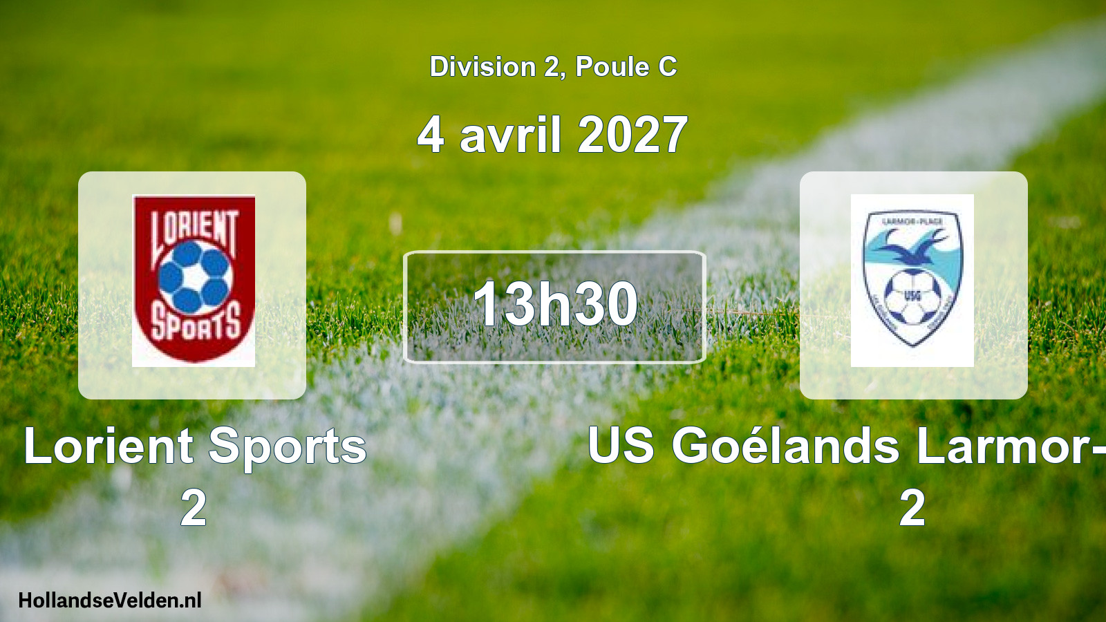 Scheduled Match: Lorient Sports 2 - US Goélands Larmor-Plage 2 (4 April 2027)