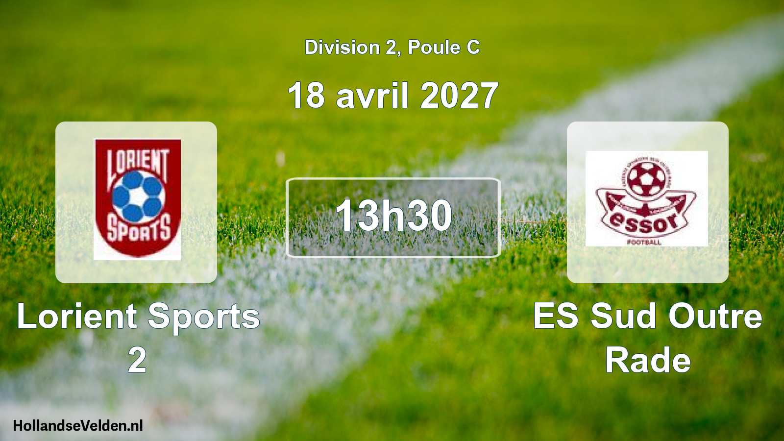 Match programmé: Lorient Sports 2 - ES Sud Outre Rade (18 avril 2027)