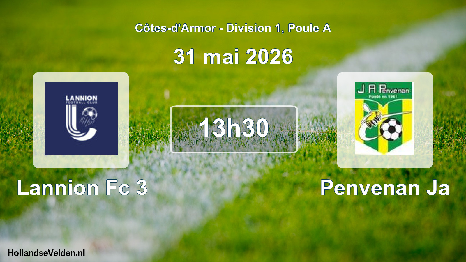 Scheduled Match: Lannion Fc 3 - Penvenan Ja (31 May 2026)