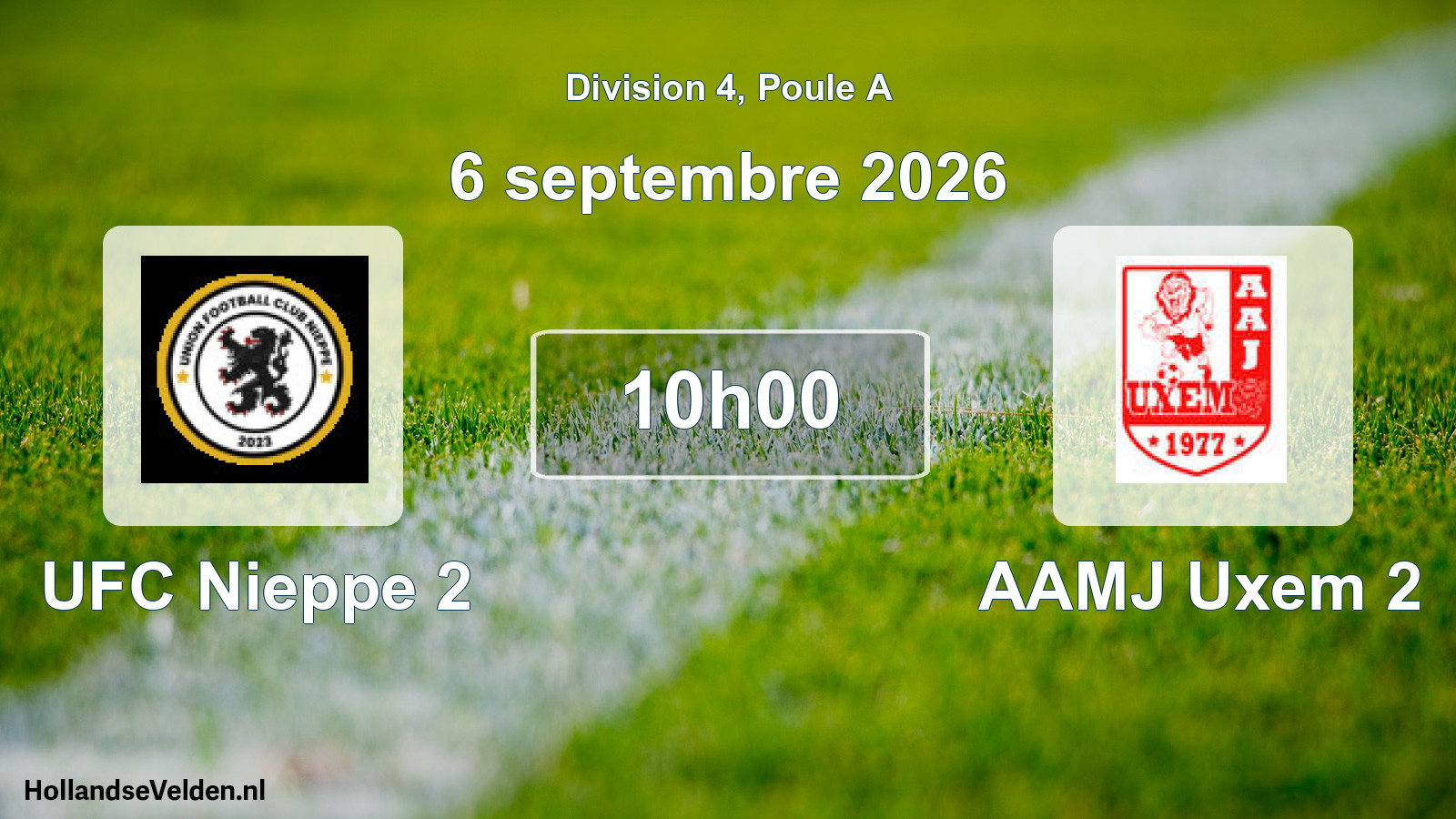 Scheduled Match: UFC Nieppe 2 - AAMJ Uxem 2 (6 September 2026)