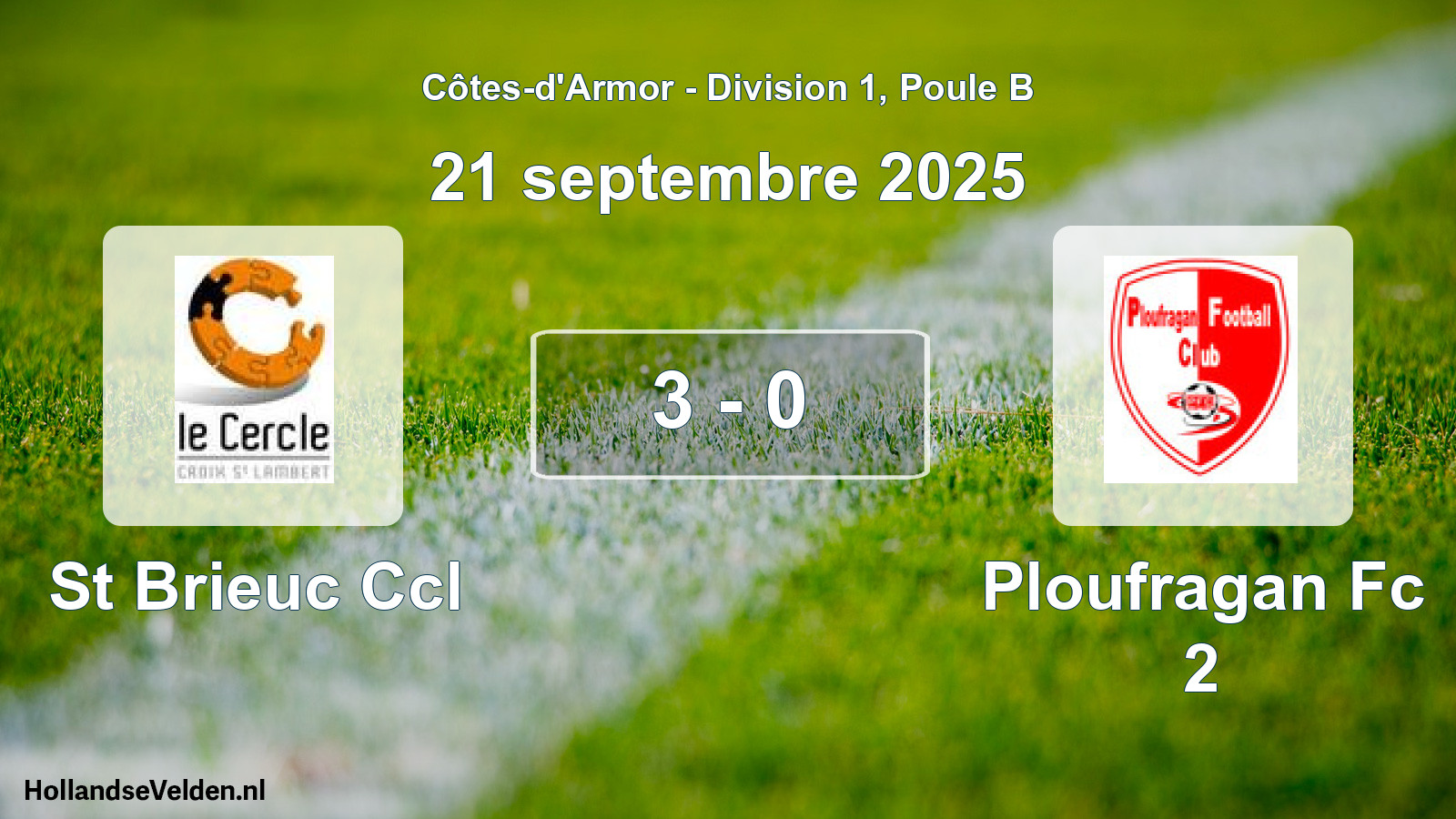 Gespeelde wedstrijd: St Brieuc Ccl - Ploufragan Fc 2 3 - 0 (21 septembre 2025)