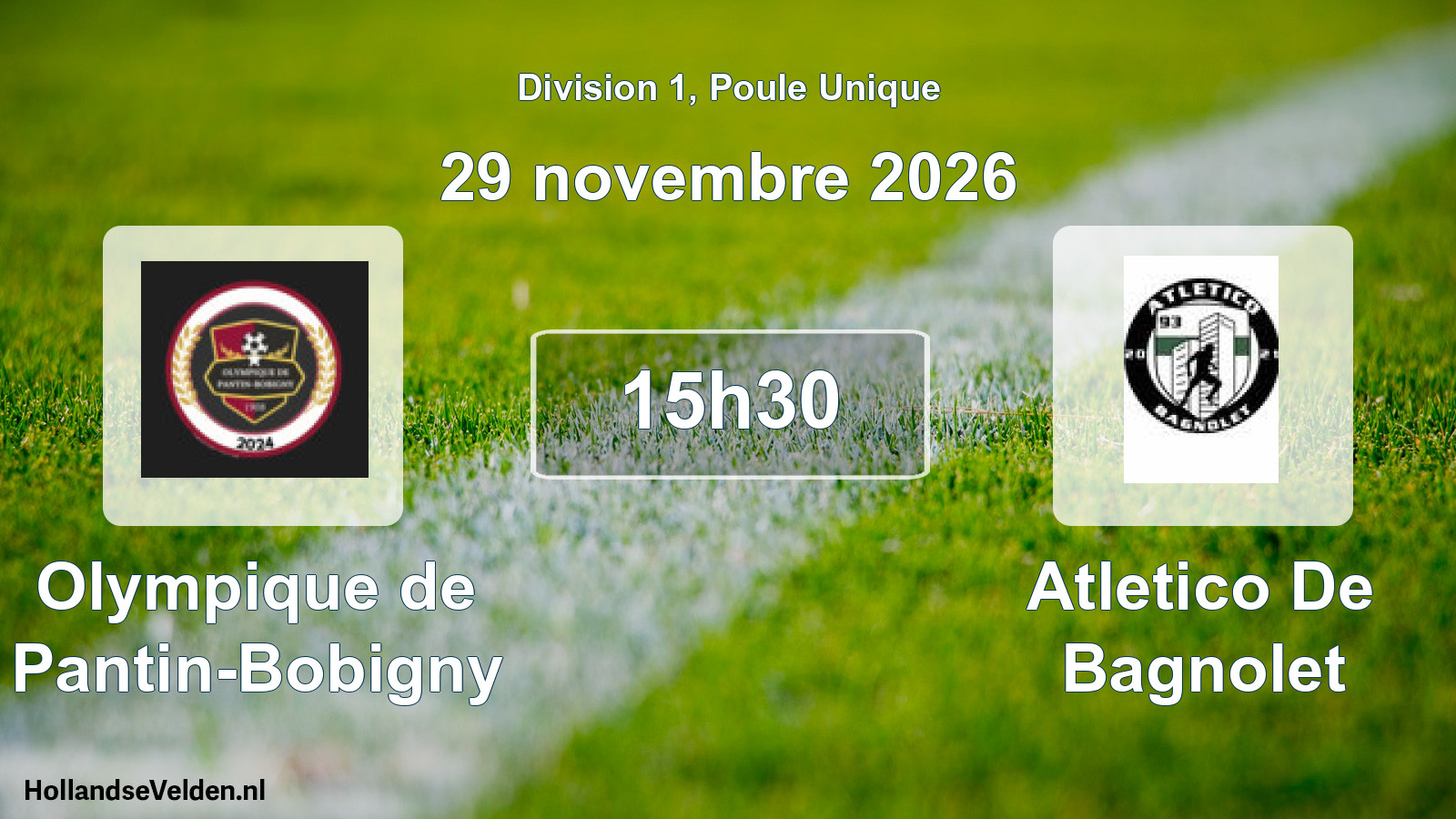 Scheduled Match: Olympique de Pantin-Bobigny - Atletico De Bagnolet (29 November 2026)