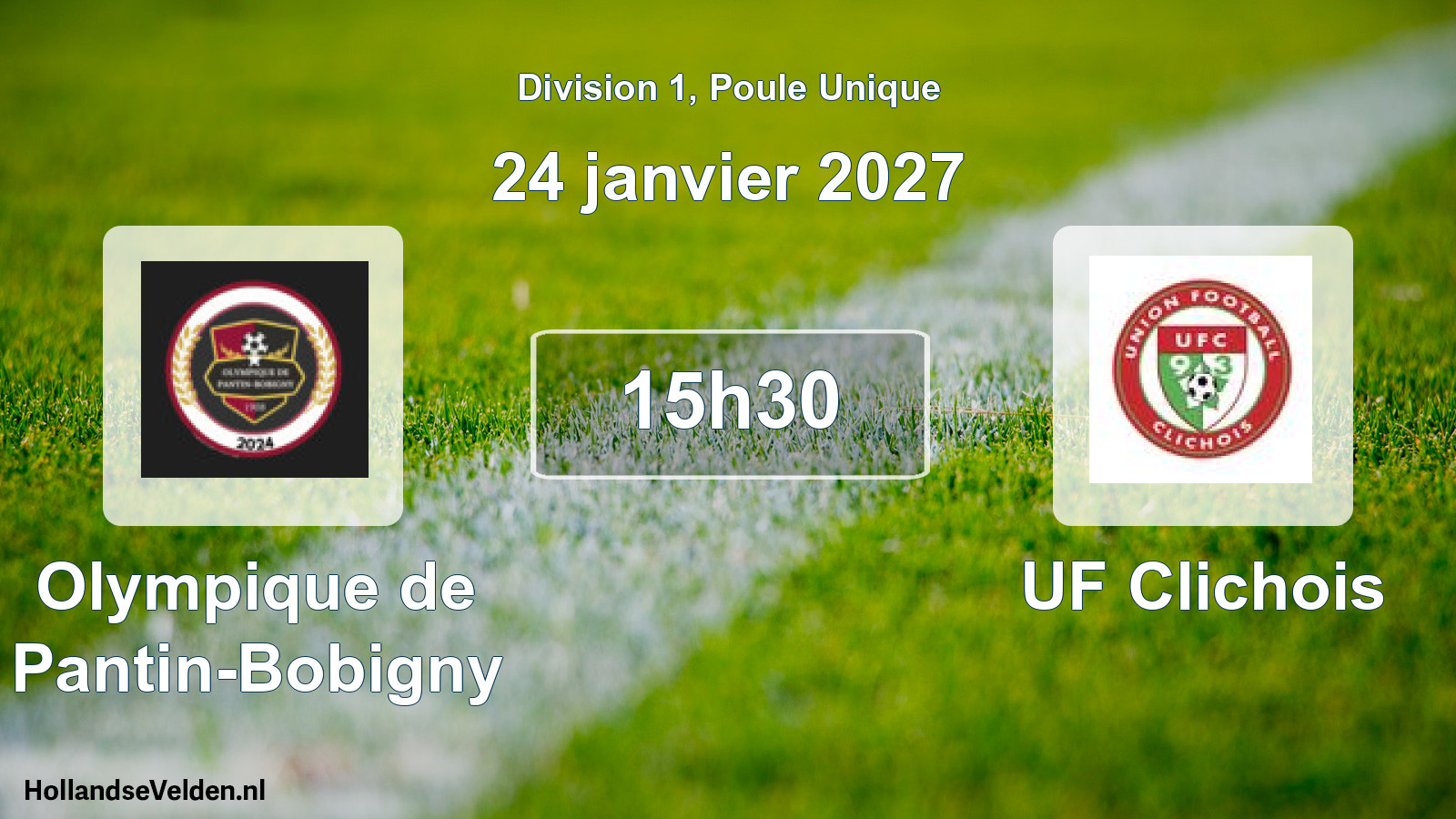 Scheduled Match: Olympique de Pantin-Bobigny - UF Clichois (24 January 2027)