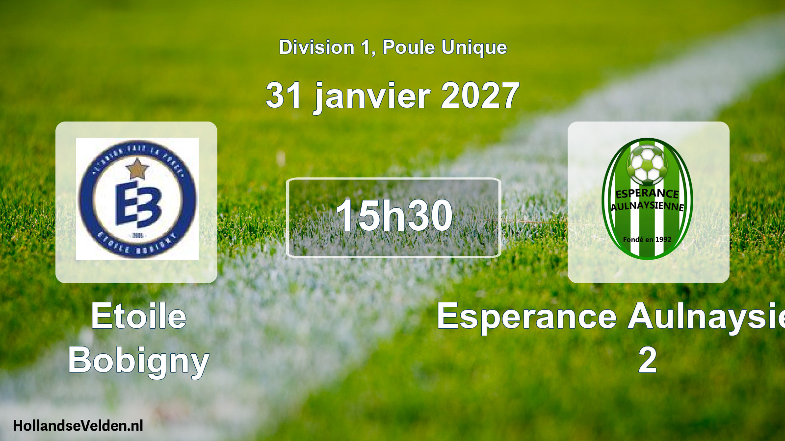 Scheduled Match: Etoile Bobigny - Esperance Aulnaysienne 2 (31 January 2027)