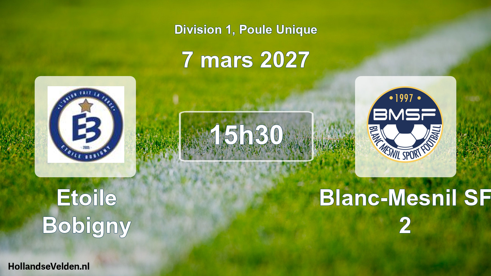 Scheduled Match: Etoile Bobigny - Blanc-Mesnil SF 2 (7 March 2027)