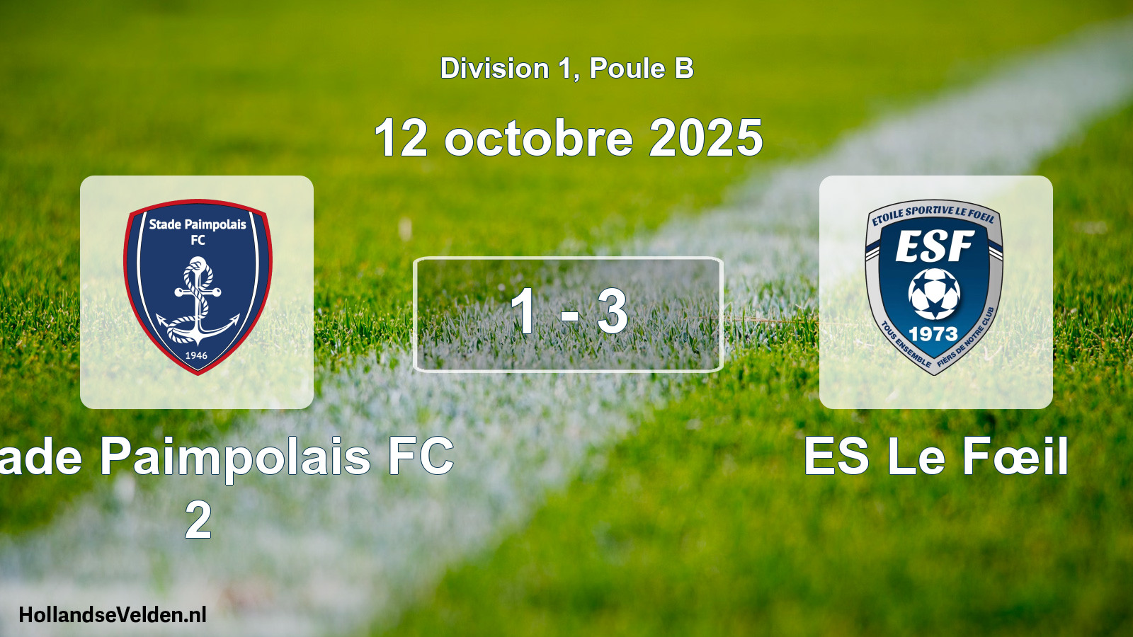 Gespeelde wedstrijd: Stade Paimpolais FC 2 - ES Le Fœil 1 - 3 (12 oktober 2025)