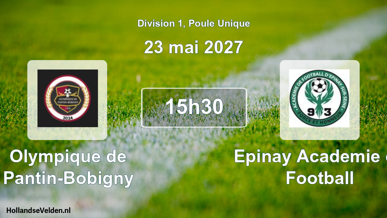 Geplande wedstrijd: Olympique de Pantin-Bobigny - Epinay Academie de Football (23 mei 2027)