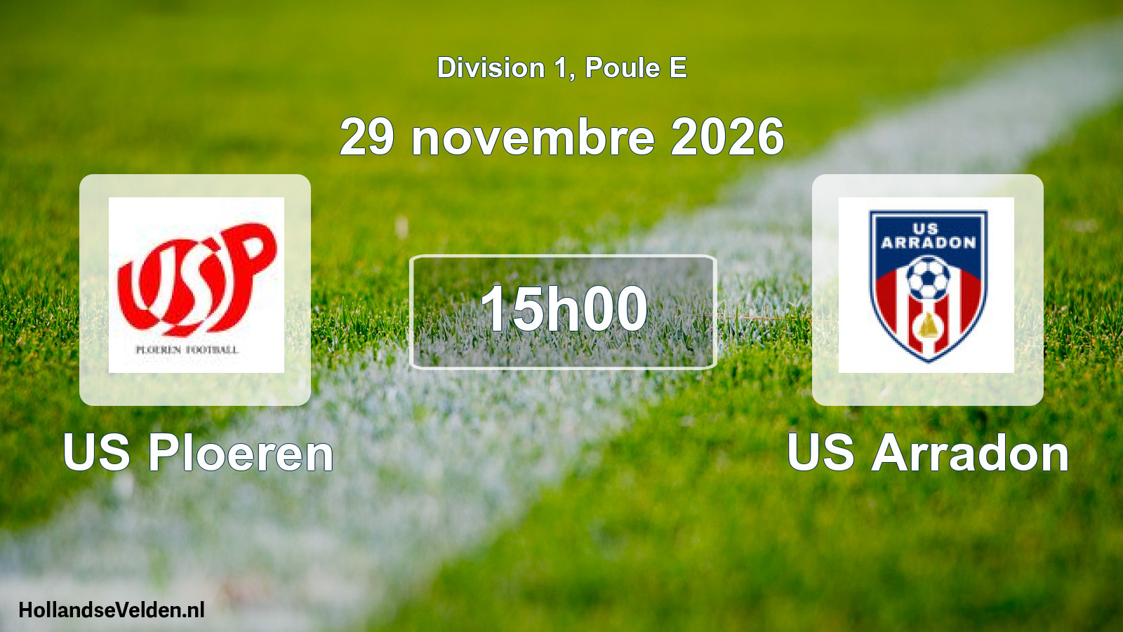 Match programmé: US Ploeren - US Arradon (29 novembre 2026)