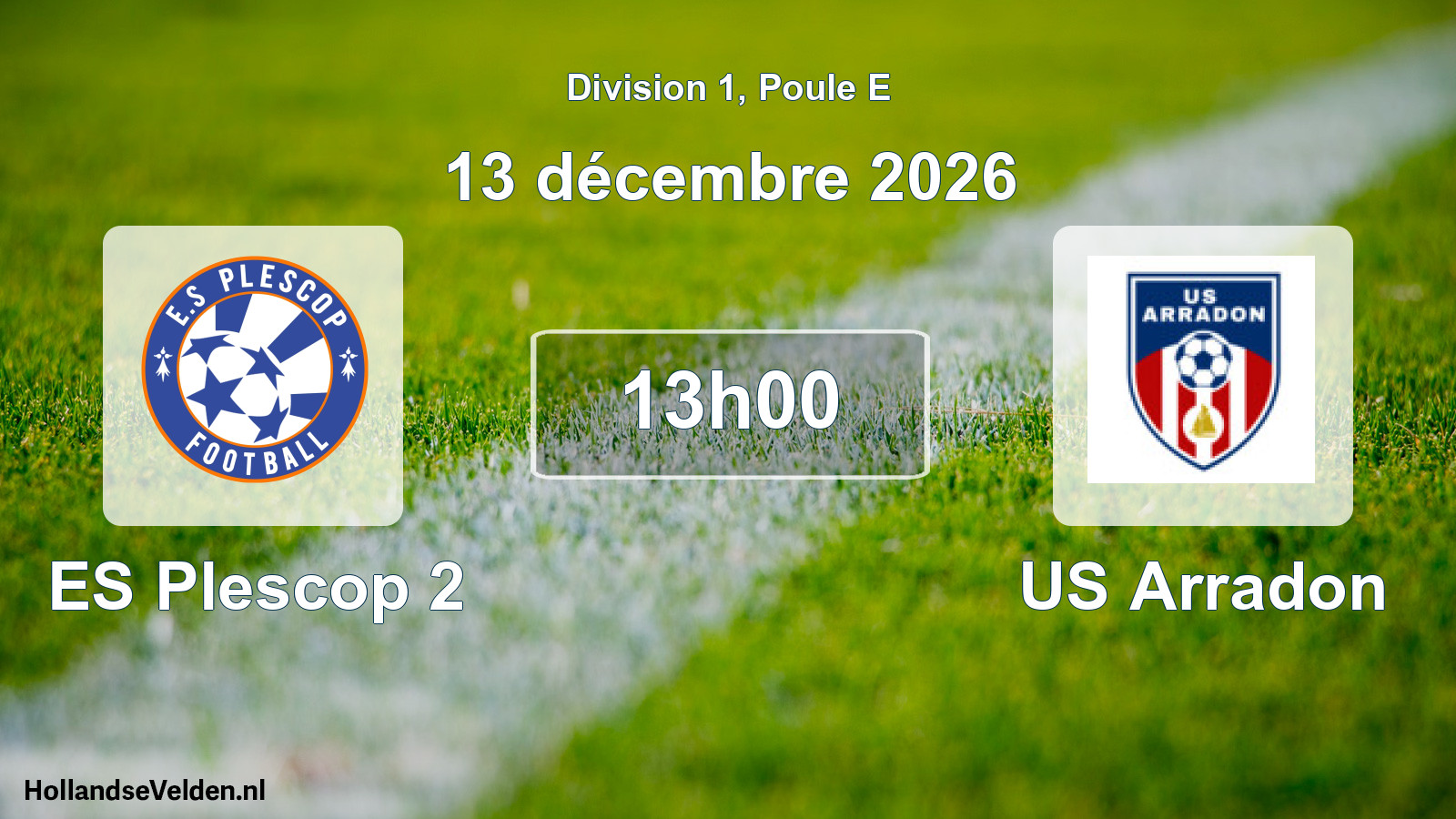 Scheduled Match: ES Plescop 2 - US Arradon (13 December 2026)