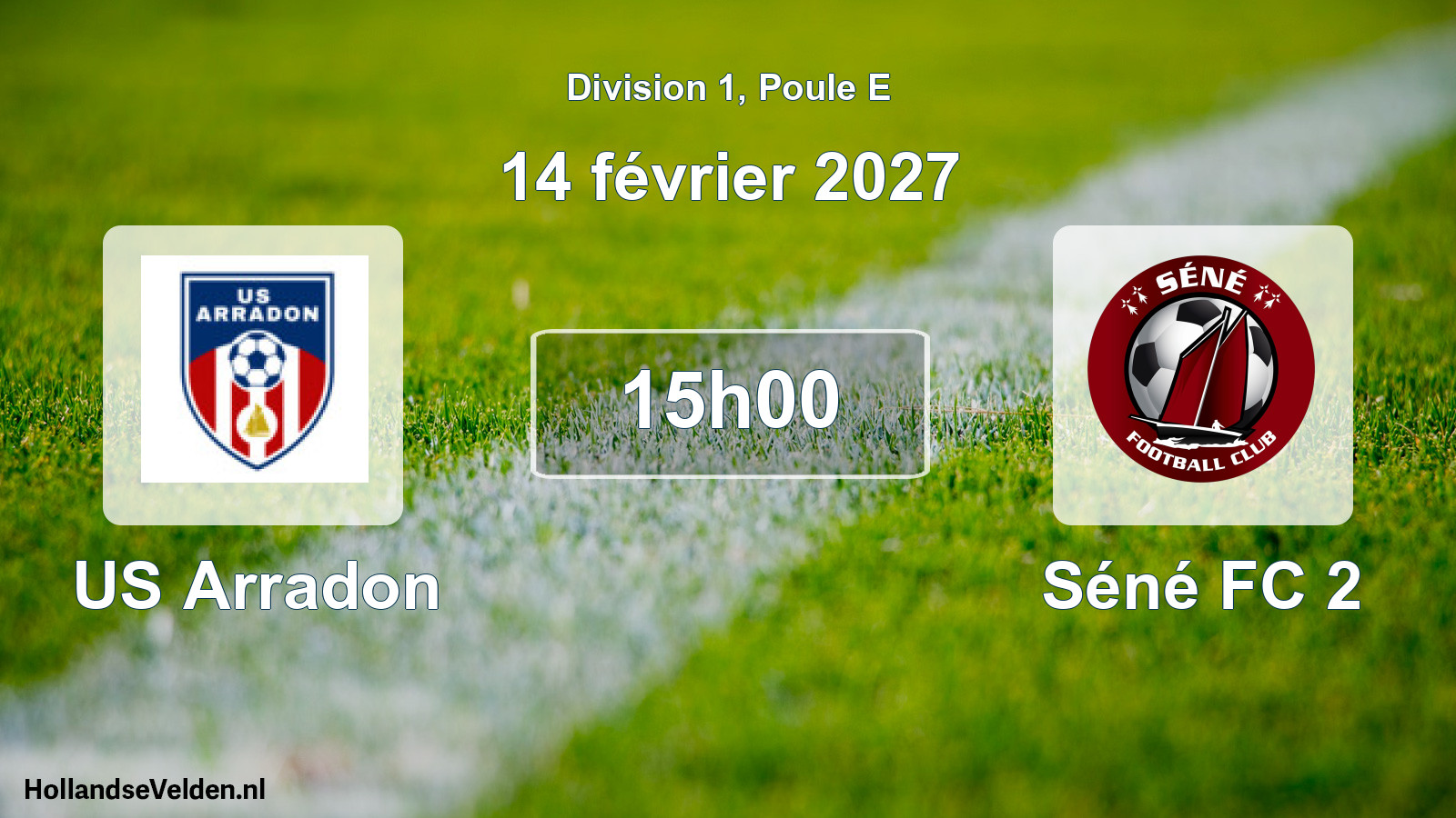 Scheduled Match: US Arradon - Séné FC 2 (14 February 2027)