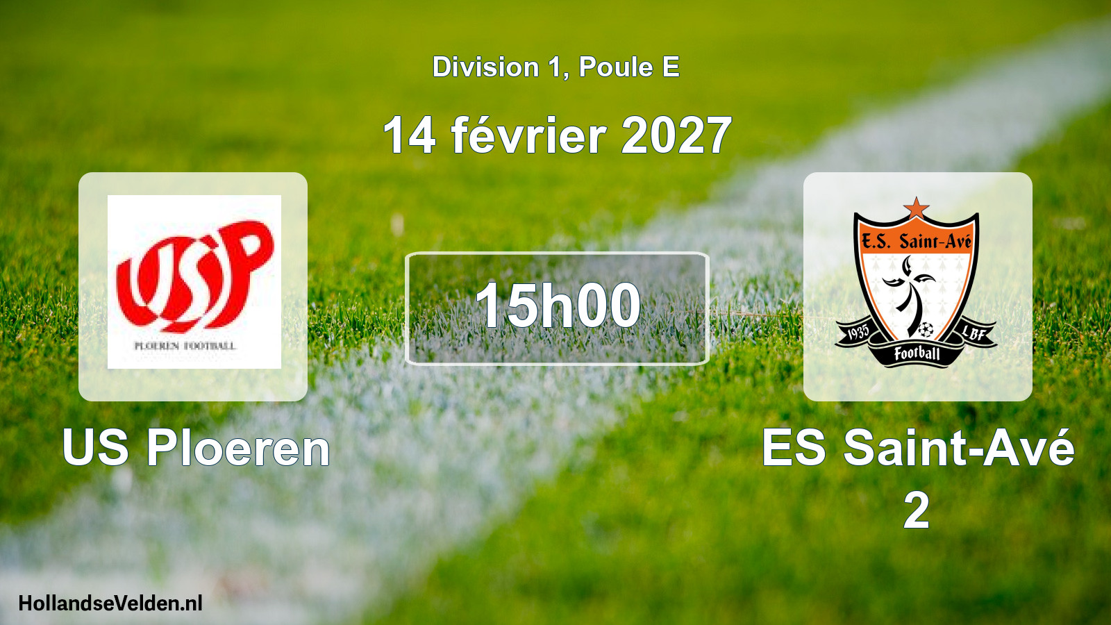 Match programmé: US Ploeren - ES Saint-Avé 2 (14 février 2027)