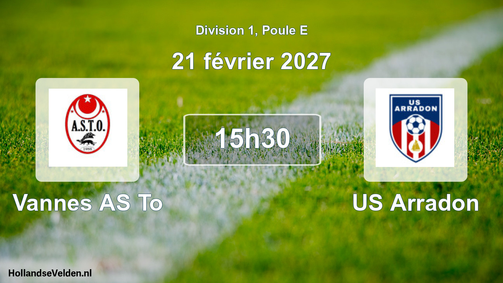 Match programmé: Vannes AS To - US Arradon (21 février 2027)