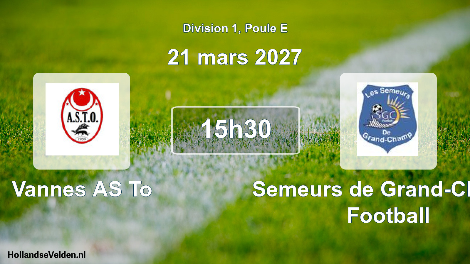 Scheduled Match: Vannes AS To - Semeurs de Grand-Champ Football (21 March 2027)