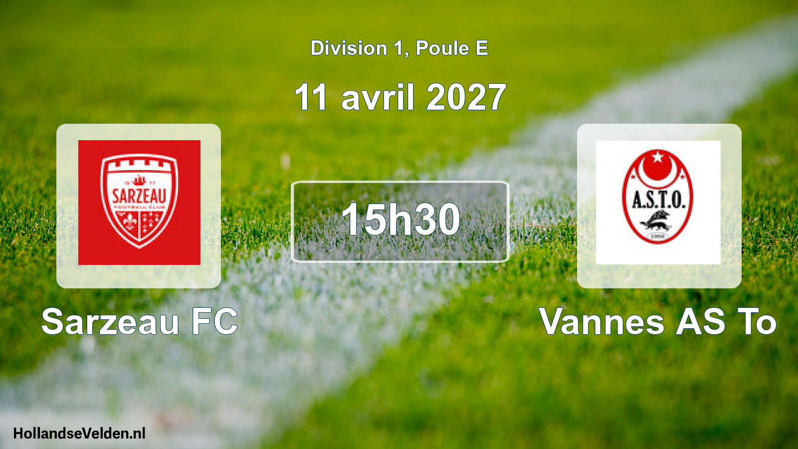 Match programmé: Sarzeau FC - Vannes AS To (11 avril 2027)
